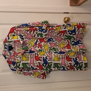 H&M men's size XL Keith Haring Button Up Shirt